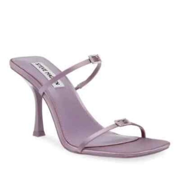 Steve Madden Aislinn Heeled Sandal Embellished Purple Satin Size 8.5 NWOB - Picture 1 of 16